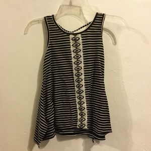 Black and white striped tank top